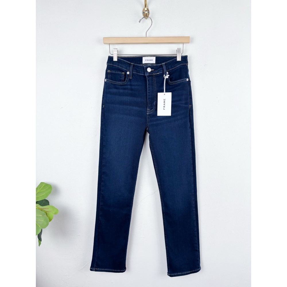 Frame Denim Women's Straight Leg Jeans - Dark Blue NWOT - Picture 3 of 11